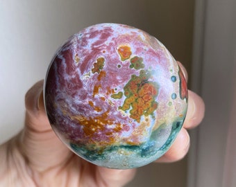 High Quality Cosmic Ocean Jasper Palm Stone