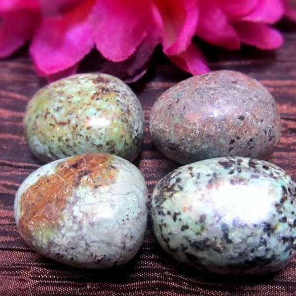 Pair Of African Turquoise Healing Stone, Stone Of Evolution, Growth, Positive Changes, Solutions, Healing Crystals