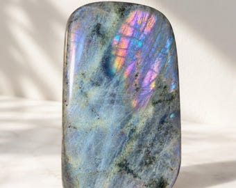 Labradorite Free Form Crystal, Housewarming Gift, Natural Gemstone Tower