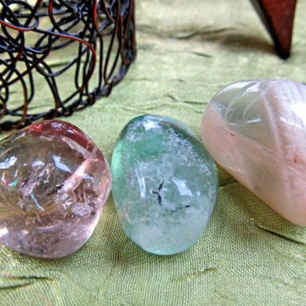 Moonstone, Smoky Quartz, Rainbow Fluorite, Healing Crystals And Stones, Reiki Healing