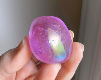 Piedra de palma de cuarzo rosa con aura de ángel, cristal de la compasión, elevación espiritual, una pieza única.