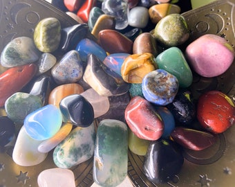Tumbled Vibrant African Stone Mix 5 Full Pounds! 'A' Grade 