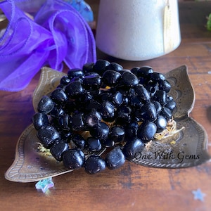 Black Obsidian Bracelet | Healing Crystal Jewelry, Bead Gemstone | Protection, Grounding, Root Chakra | Intuitively Selected