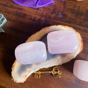 High Quality Extra Large Mangano Calcite Tumbled Stone, Healing Crystal, Gemstone, Natural Crystal, Emotional Support, Self Love, Grief