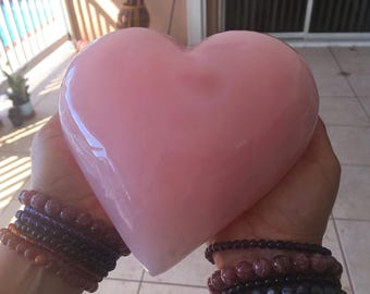 HUGE XL Mangano Calcite Heart