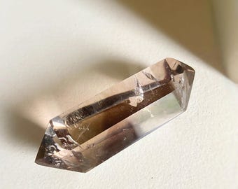 Smoky Quartz Double Terminated Wand With Smoky Phantoms, Healing Crystal Point, Exact One