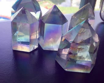 Angel Aura Quartz Point | Healing Crystal Tower, Gemstone Obelisk | Radiance • Joy • Spiritual Connection