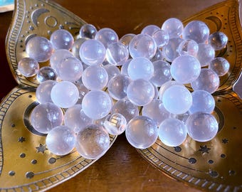 High Quality Girasol Spheres Trio, Healing Crystal Ball, Gemstone Orb, Intuitively Chosen, Clarity, Tranquility, Crown Chakra