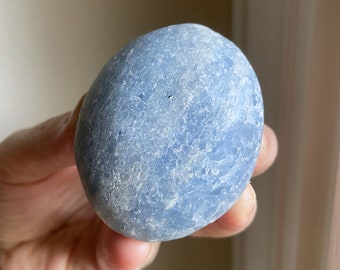 Blue Calcite Palm Stone