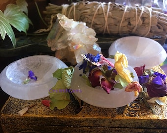 Selenite Crystal Bowl: Cleansing Dish, Charging Plate, Intuitively Chosen