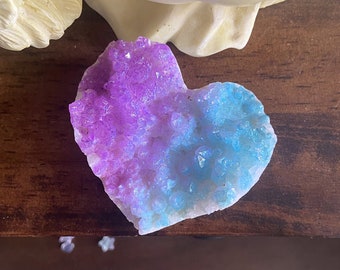 High Quality Angel Aura Quartz Cluster Heart