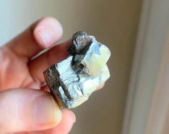 Raw Pyrite Cube Crystal: Fool's Gold, Prosperity Stone, Exact One