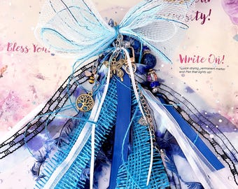Tassel Keychain Bumble Bee Charm, Boho Keychain, Gold Butterfly, Tree Of Life Keychain, Protective Amulet, Gift For Her