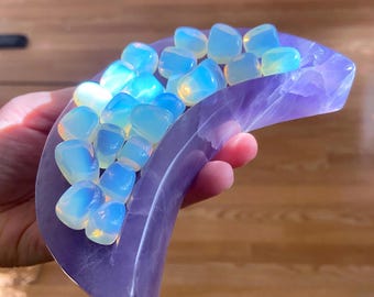 Piezas de opalita: Juego de opalita translúcida, kit de rejillas de cristal, relajante, elegido intuitivamente.