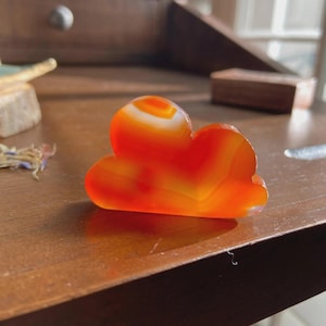Carnelian Cloud, Healing Crystal, Gemstone Carving,  Sacral Chakra, Intuitively Chosen
