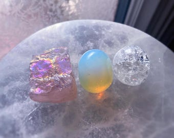 Self Love And Self Acceptance Healing Crystal Set, Intuitively Chosen, Heart Chakra