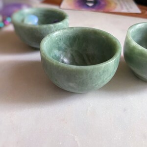 Natural Stone Crystal Bowl Tableware Wine Set Yellow Jade
