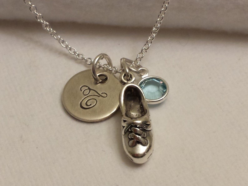 Tap Dance Necklace Tap Dancing Initial Necklace Etsy