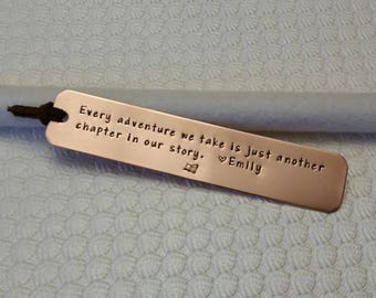 Copper bookmark, personalized bookmark, 7th anniversary gift,  Christmas gift, bulk orders available