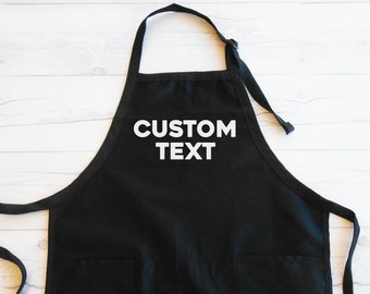 Custom Apron | Mens Apron | Women’s Apron | Personalized Apron, Custom Name Apron, Bridal Gift, Birthday Gift, Chef Gift, Custom Text Apron