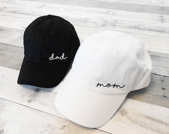 Mom and Dad Hats, Pregnancy Announcement Hats, Gender Reveal Hats, Cute Mom Dad Hats, Prenancy Reveal Hats, Announcement Idea Caps Cute