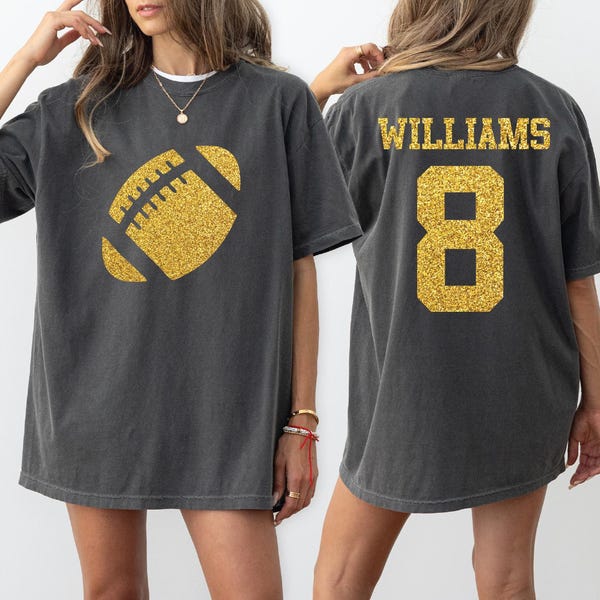 Football Shirt With Name on Back Etsy