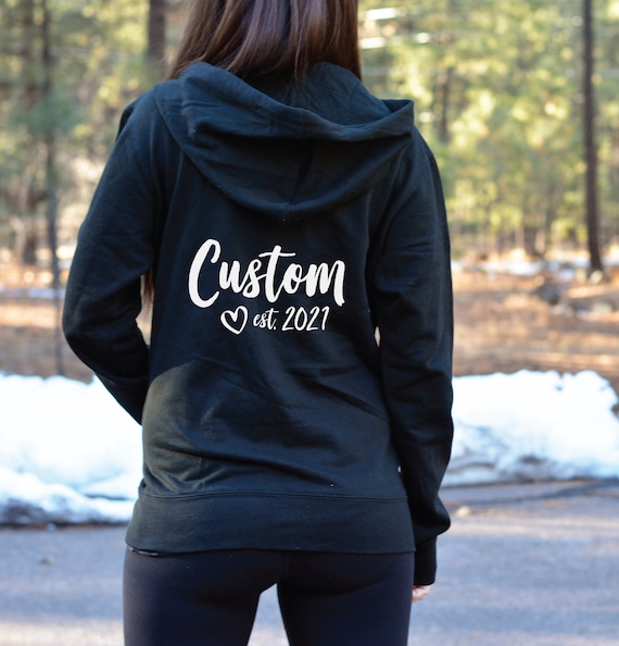 Custom last name hoodies hot sale