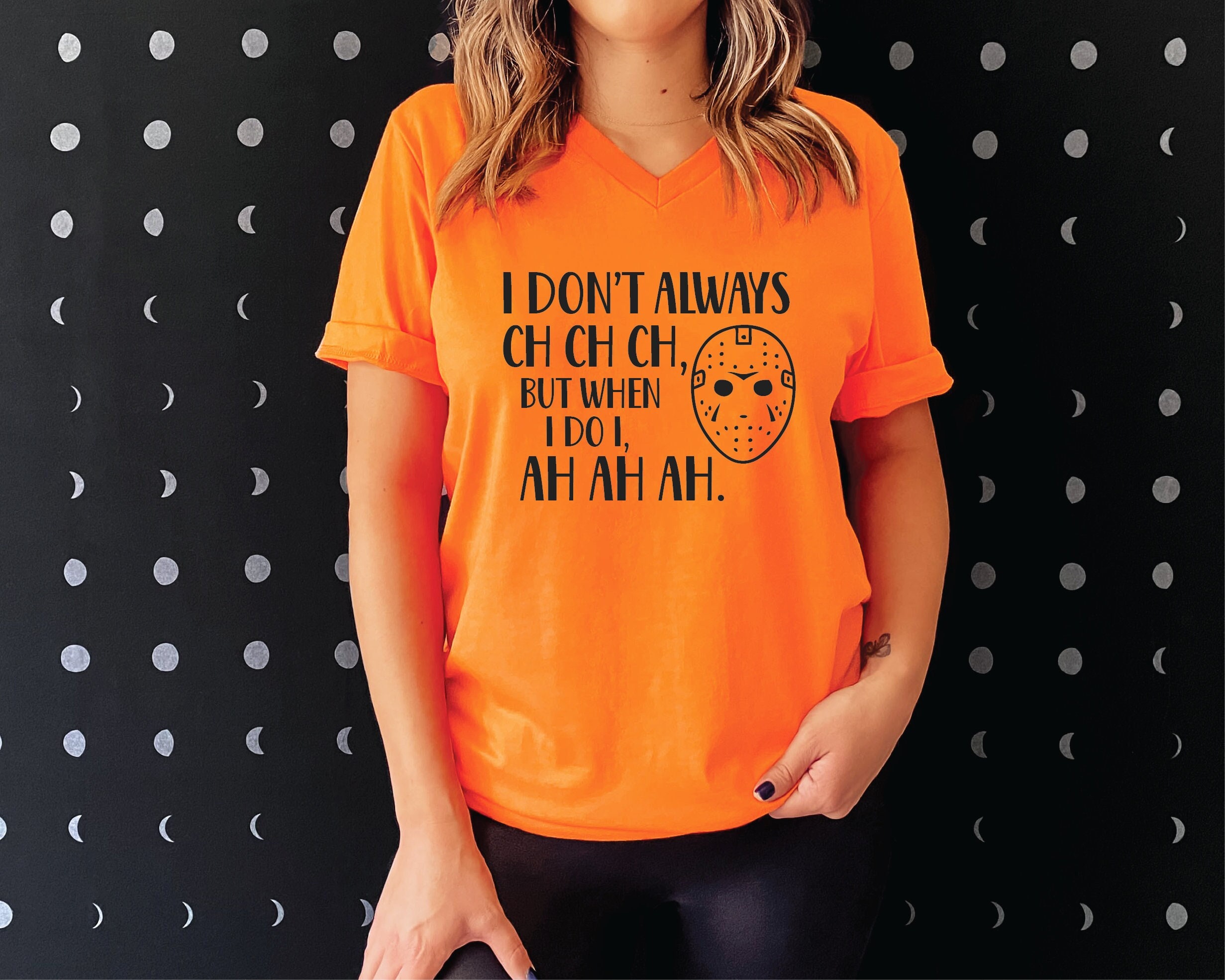 Halloween v neck t shirts Clearance