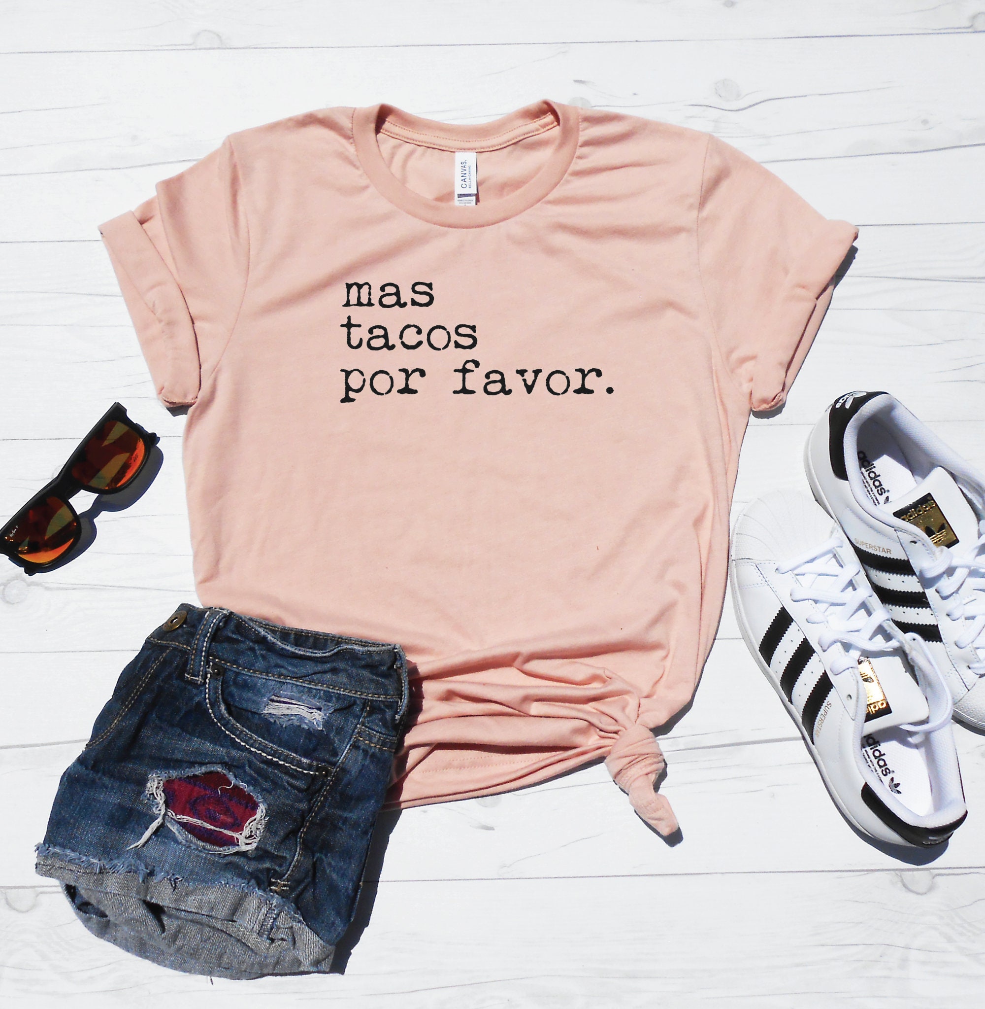 Mas Tacos Por Favor Shirt | More Tacos Please Shirt | Womens Unisex T…