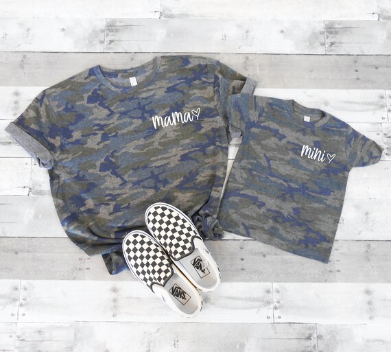 Mama and Mini Camo Shirt Set Mommy and 