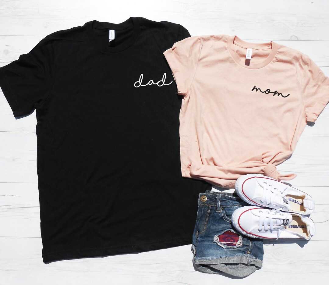 Mom and Dad Shirts, Mom and Dad Tees, Mom Pocket Tee, Dad Pocket Tee ...