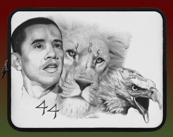 Barack Obama Laptop Sleeve 7 10 13 15 17 Inch Macbook Pro Air Black Excellence Owned Black History Month 1865 Juneteenth Kwanzaa Gift