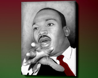 Dr Martin Luther King Jr Large Wall Art Canvas Black Excellence Black Owned Black History Month Artist 1865 Juneteenth Kwanzaa Home Decor