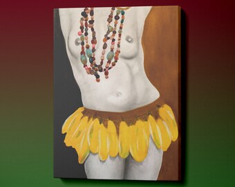 Josephine Baker Large Wall Art Canvas Black Excellence Black Owned Black History Month Artist 1865 Juneteenth Kwanzaa Gift Office Home Decor