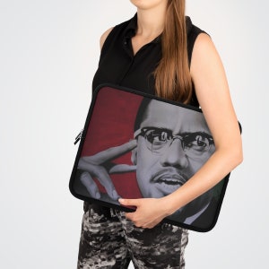 Malcolm X Laptop Sleeve 7 10 13 15 17 pulgadas MacBook Pro Air iPad Black Excellence Owned Black History Month Juneteenth Kwanzaa For Him Her imagen 8