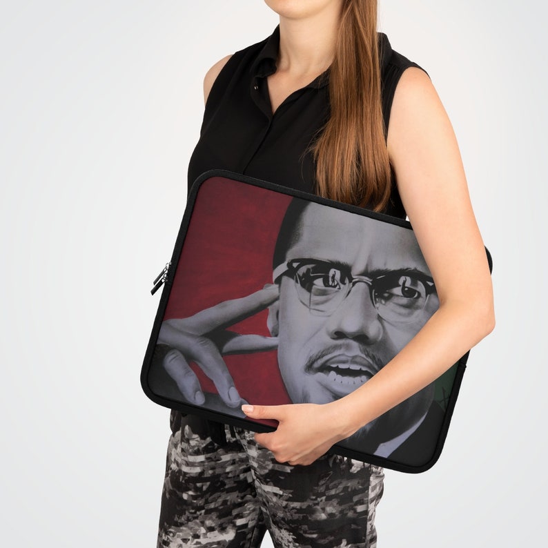 Malcolm X Laptop Sleeve 7 10 13 15 17 pulgadas MacBook Pro Air iPad Black Excellence Owned Black History Month Juneteenth Kwanzaa For Him Her imagen 8