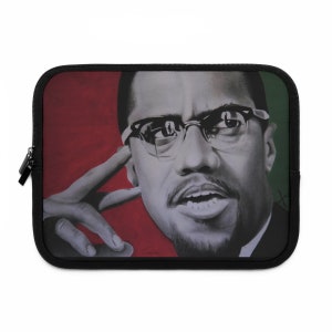 Malcolm X Laptop Sleeve 7 10 13 15 17 pulgadas MacBook Pro Air iPad Black Excellence Owned Black History Month Juneteenth Kwanzaa For Him Her imagen 4