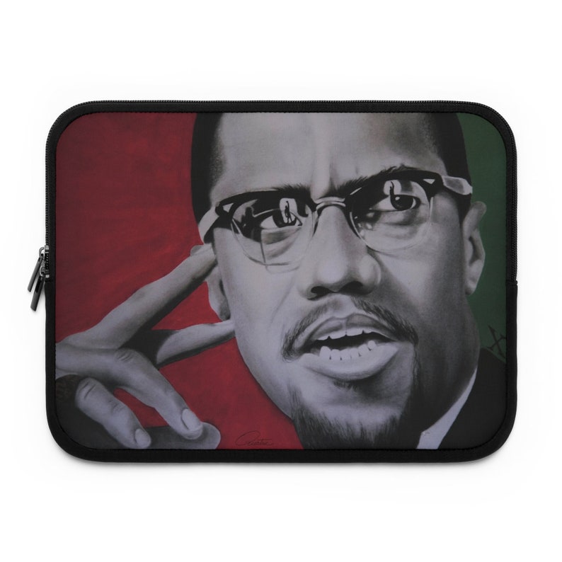 Malcolm X Laptop Sleeve 7 10 13 15 17 pulgadas MacBook Pro Air iPad Black Excellence Owned Black History Month Juneteenth Kwanzaa For Him Her imagen 9