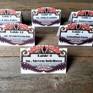 Movie Marquee Placecards (printable/editable)