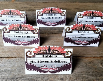 Movie Marquee Placecards (printable/editable)