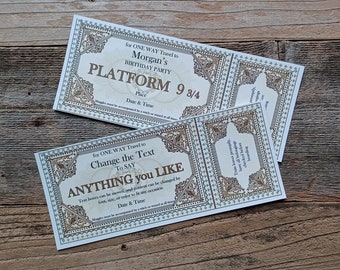 harry potter ticket etsy