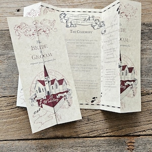 Lettera di programma di matrimonio della chiesa Wizard stampabile/A4 (testo modificabile)