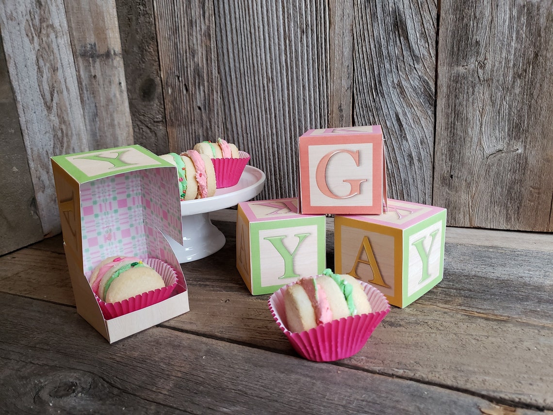 Printable Baby Block Favor Box - Etsy