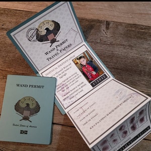 Printable Wand Permit Invitation (Editable text) insert your own picture