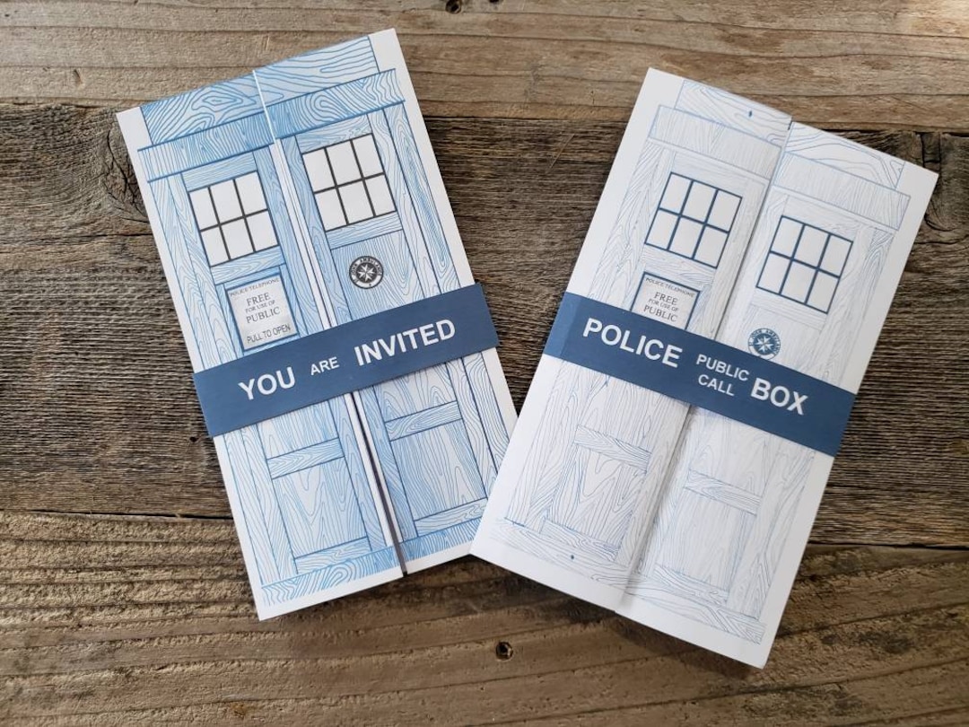 Printable Police Box Invitation (editable Text) - Etsy
