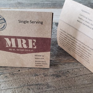 Printable Camping Party favor MRE
