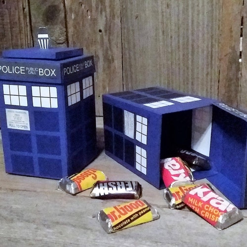 Printable Doctor Who Tardis Favor Box