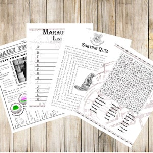 Printable HP Wizard Party Games & Quizzes image 2