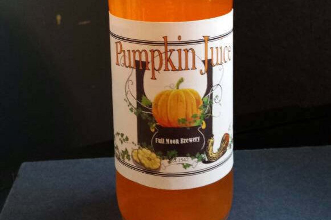 Printable Pumpkin Juice Label - Etsy