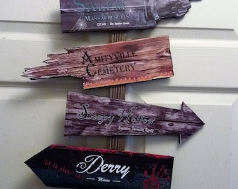 Printable Halloween Direction Signs